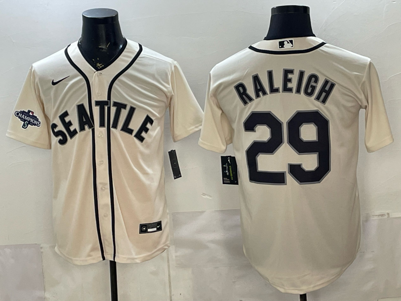 Men 2026 Seattle Mariners #29 Raleigh cream Nike MLB Jersey 0521001->cincinnati reds->MLB Jersey